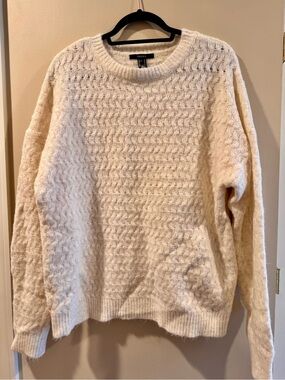 Forever 21 Cream Cable Knit Sweater